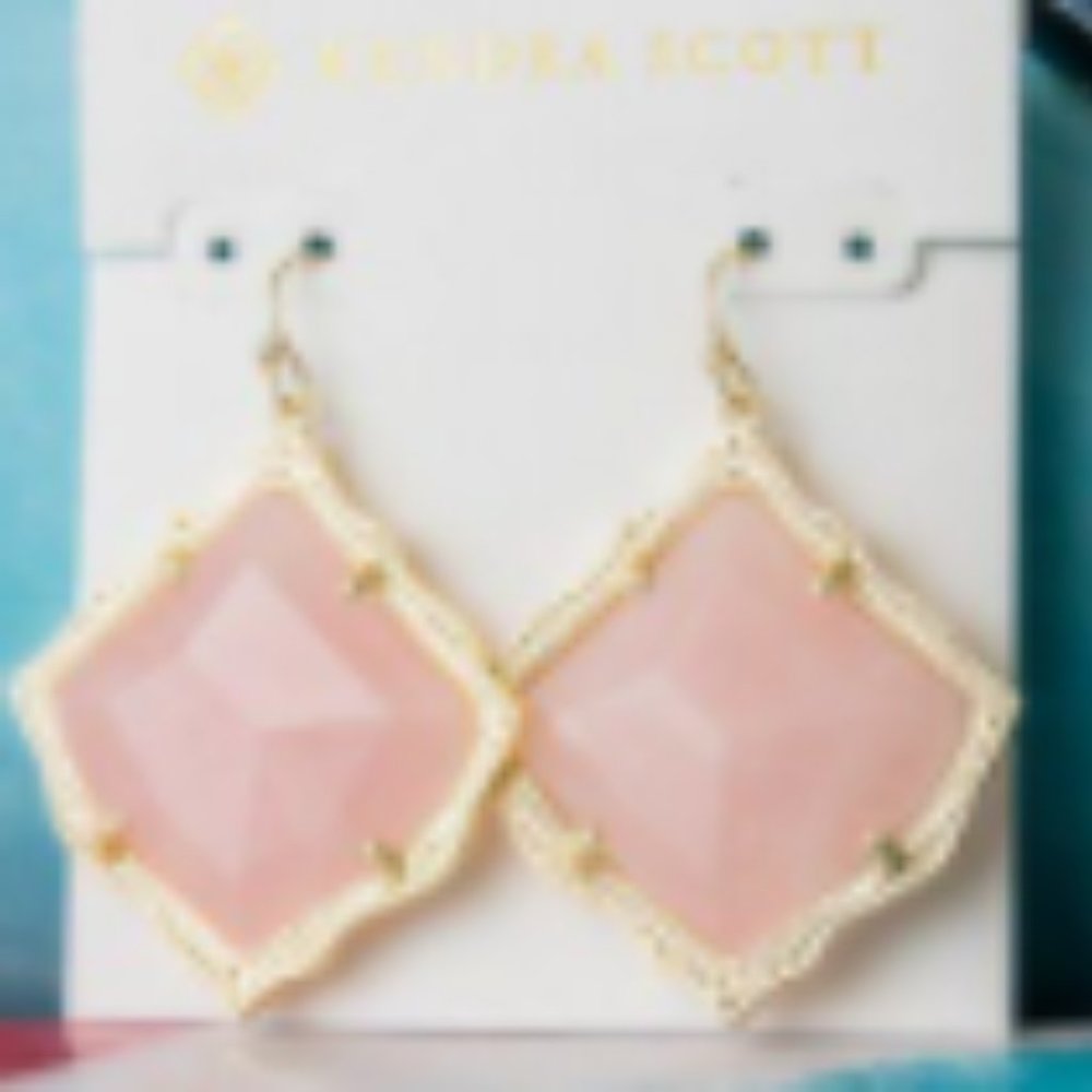 Kristen Gold Rose Quartz earrings